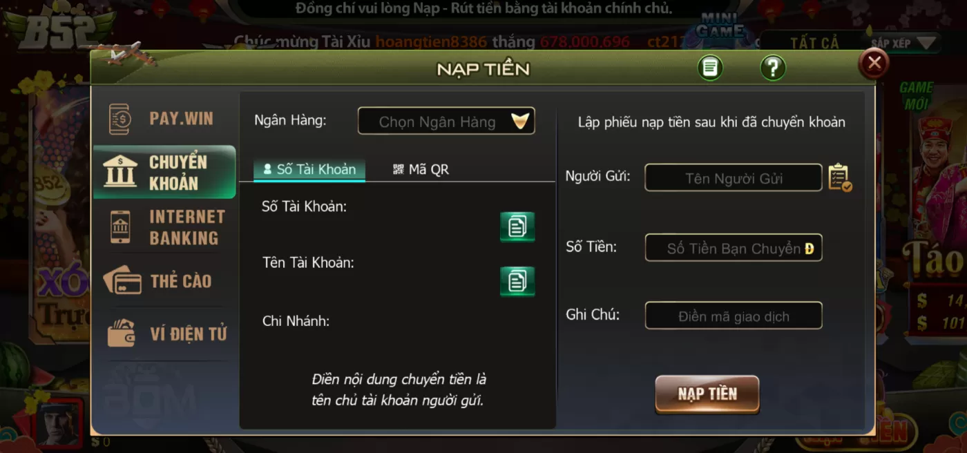 Thanh toán đa kênh thế hệ mới đỉnh cao tại cổng game B52 Thanh toán đa kênh thế hệ mới đỉnh cao tại cổng game B52